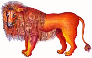 Løven Leo, 1996, (blekk og gouache)