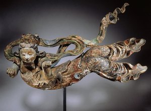 Apsaras, 1600-1700-tallet (polykromt tre)