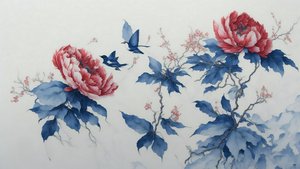 blekkmaleri: PION i blått_02
