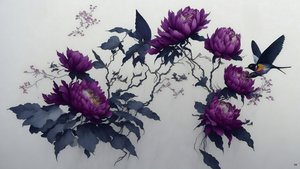 blekkmaleri: PEON i dyp lilla_02
