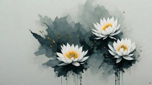 blekkmaleri: water-lillies_02