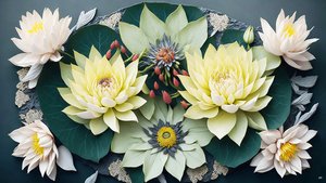 mandala: vannliljer elementer_02