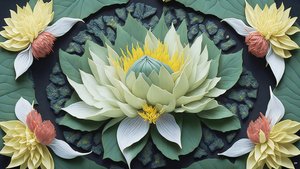 mandala: vannliljer elementer_04