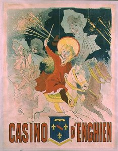 Plakat som reklamerer for Casino dEnghien, 1898