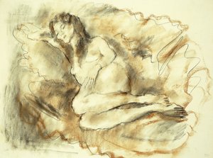 Liggende naken; Nu Couche, 1929