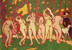 Nakenbilder i en park, 1910