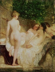 Etter badet, ca. 1880