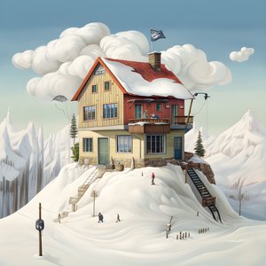 Et hus med skihatt 1