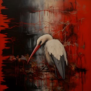 Kvinne og stork 2