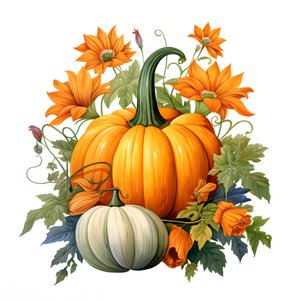 Gresskar som blomster vokser fra 2