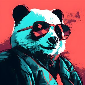 Panda med briller 4