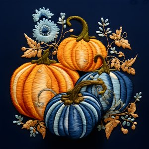 Stickereikubisse i Blautoenen 4