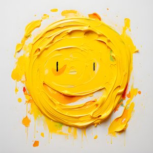 gult smilefjes malt i impasto 2