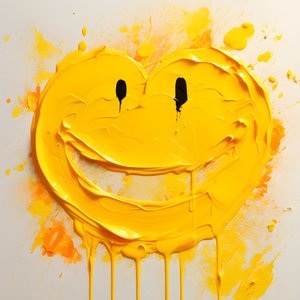 gult smilefjes malt i impasto 3