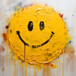 gult smilefjes malt i impasto 4
