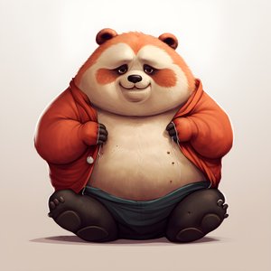 rød panda overvektig menneskebarn 2