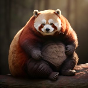 rød panda overvektig menneskebarn 4