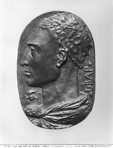 Medaljong selvportrett (bronse)