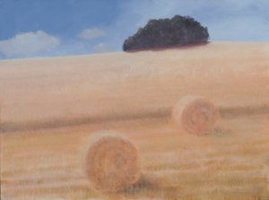 Two Hay Bales, 2012 (akryl på lerret)