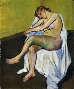 Sittende naken; Nu assis, 1916