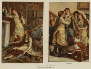 Hjem for ferien (chromolitho)
