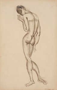 Naken kvinne, bakfra, 1909.