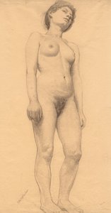Stående kvinne naken, sannsynligvis 1878-79.