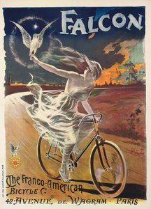 Plakat som reklamerer for Falcon-sykler, ca. 1894