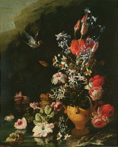 Stilleben av blomster