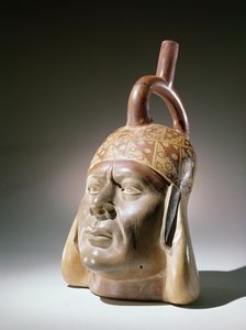 Portrettfartøy av keramikk, Mochica (keramikk og maling)