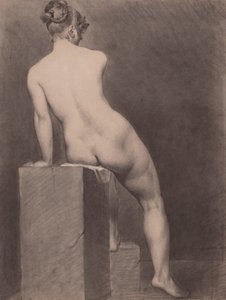 Mademoiselle Rose naken, sett bakfra