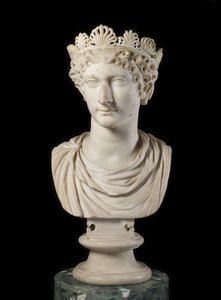 Leder for Agrippina Minor med diadem (marmor)