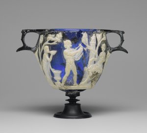 Cameo Glass Skyphos, c.1 AD (glass)