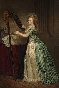 Selvportrett med en harpe, 1791