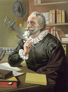 Cervantes i studiet sitt