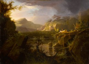 Romantisk landskap, ca. 1826 (olje på trepanel)