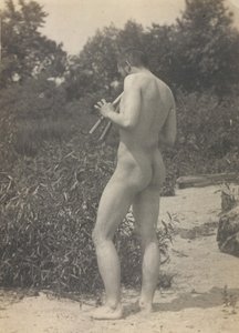 Thomas Eakins, naken, spillerør, ca. 1883.