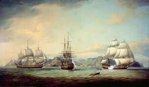 East Indiaman Ceres utenfor St Helena, 1788