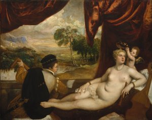 Venus og lutspilleren, ca. 1565-70