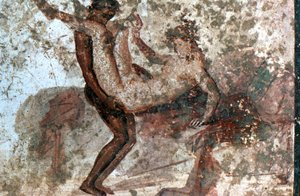 Erotisk veggmaleri, Pompeii, Italia