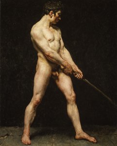 Studie av en naken mann, ca. 1810-20.