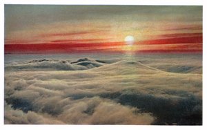 Soloppgang over skyene, ca. 1930 (trykk)