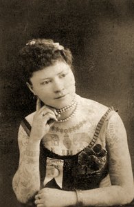 Portrett av en tatovert kvinne, ca. 1905