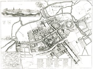 Kart over Oxford, 1643