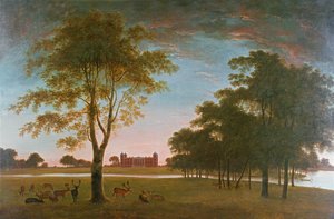 Osterley hus og park på kvelden