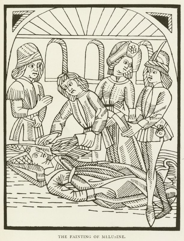 Besvimelsen av Melusine (gravering) av (after) English School