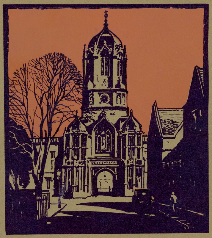 Tom Tower, Christ Church (tresnitt) av (after) English photographer