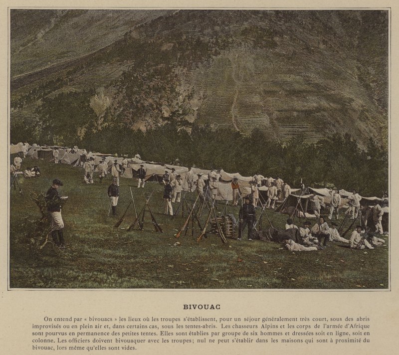 Bivuakk (farget bilde) av (after) French Photographer
