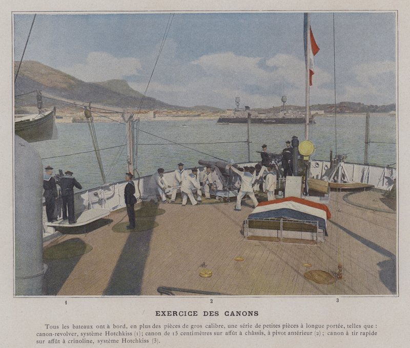 Kanonøvelse (farget bilde) av (after) French Photographer