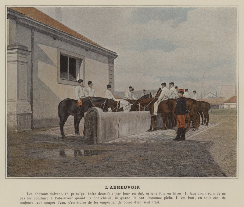 The Watering Place (farget bilde) av (after) French Photographer